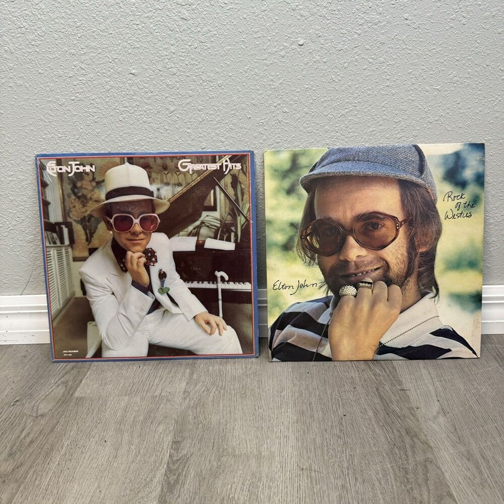Elton John - LOT of 2 LP Vinyl Rock of the Westies - Greatest Hits